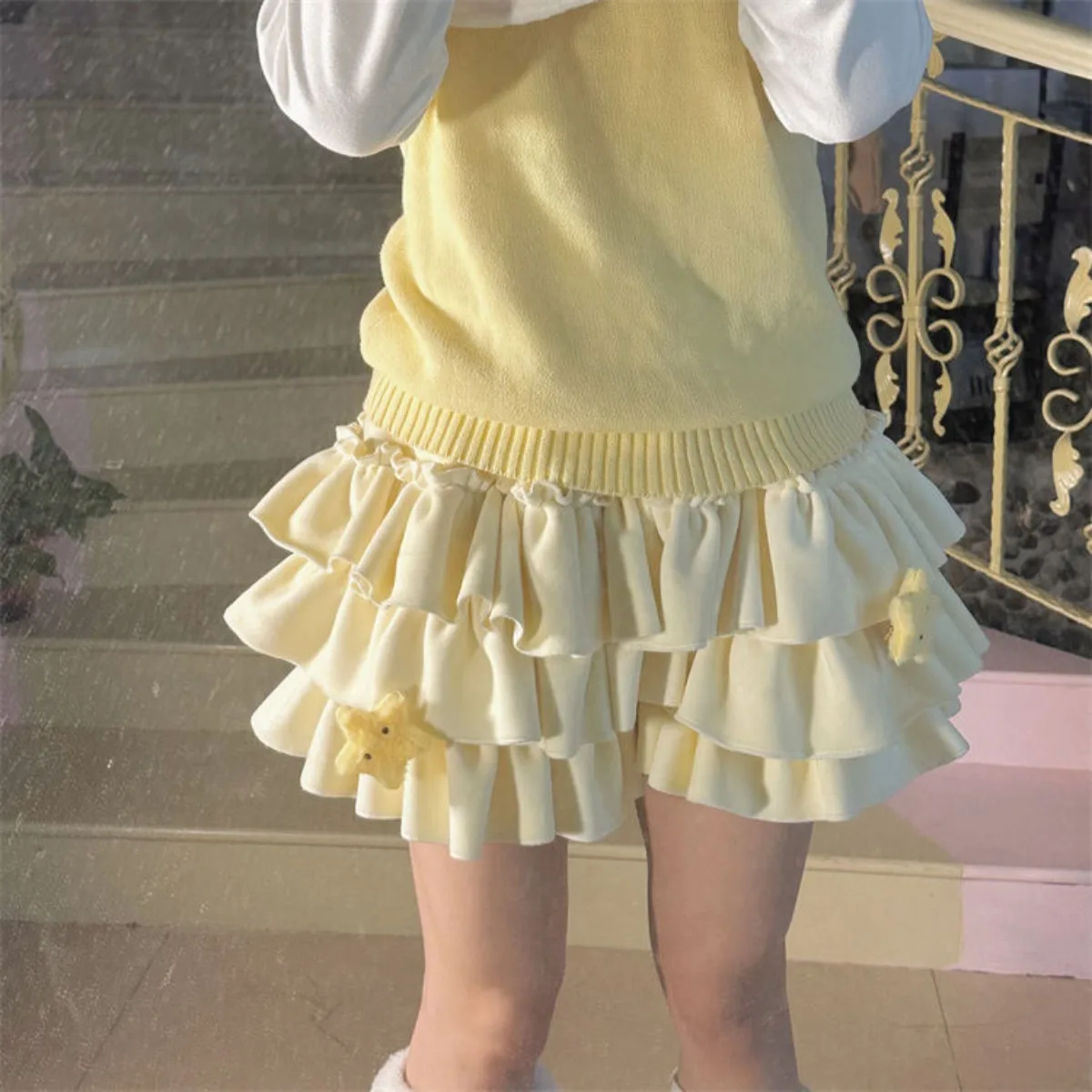 Winter Baby Fleece Lalita Cake Pants Skirt, Warm & Cute Ruffle Hem Pumpkin Shorts Skorts | Flared Skirt for Girls