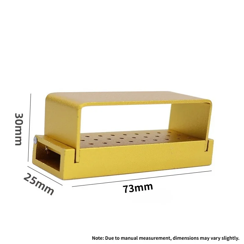 Autoclavable Aluminium Dental Burr Sterilizer Case 30 Holes  Storage Box & Cleaning Stand Disinfection Holder for Dental Tools