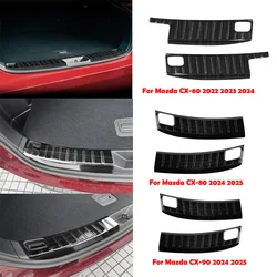 For mazda CX-60 CX 60 CX-80 CX-90 2022 2023 2024 2025 steel Rear Bumper Protector Door Sill Trunk Tread Plate Cover Accessories