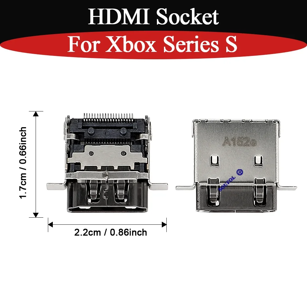 1/2/10PCS For Xbox Series S Durable HDMI-compatible Port Socket Interface Connector Replacement HDMI Socket For XSS Accessories