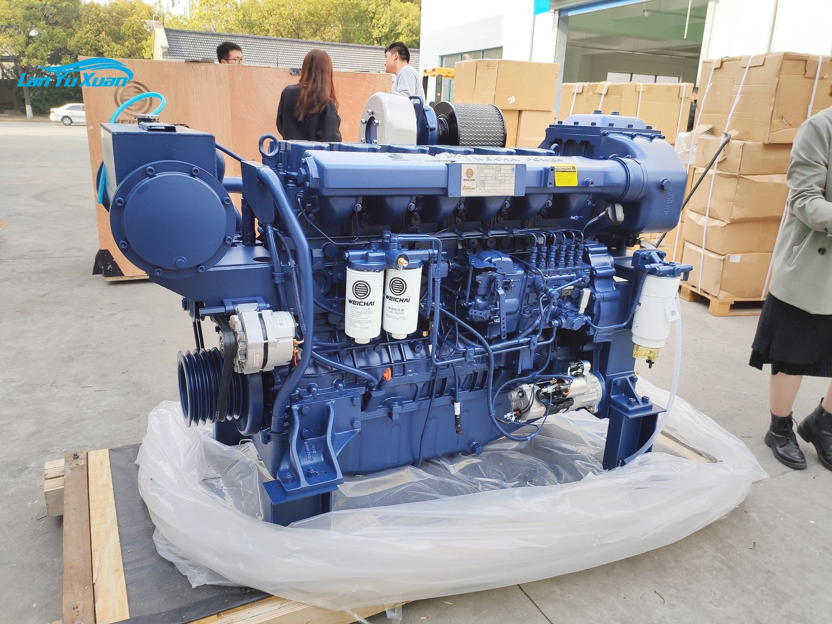 400hp 1800rpm weichai wp12 series motor boat marine  engine for fishing ship 4 strokes 6 cylinders WP12C400-18E121