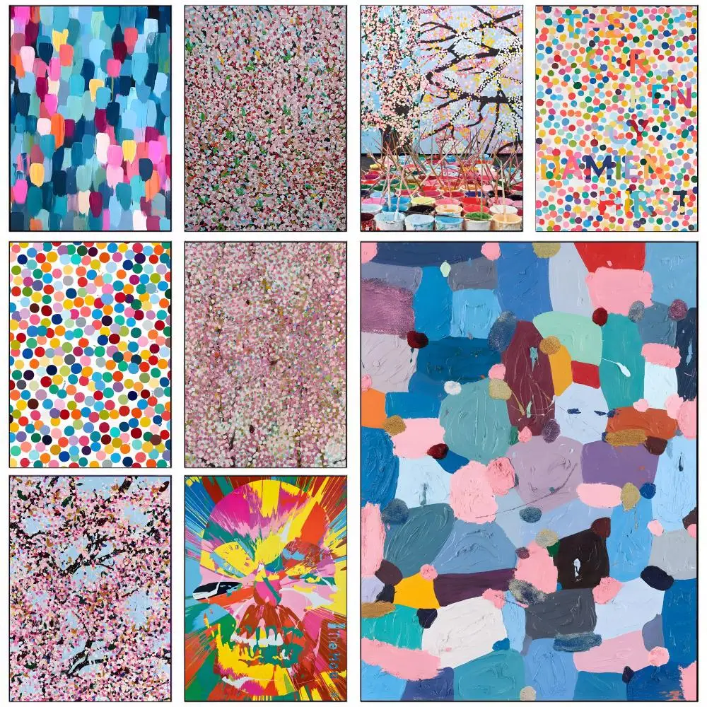 

Художественный постер D-Damien Hirst, самоклеящаяся водонепроницаемая бумажная наклейка, декор для стен кофейни