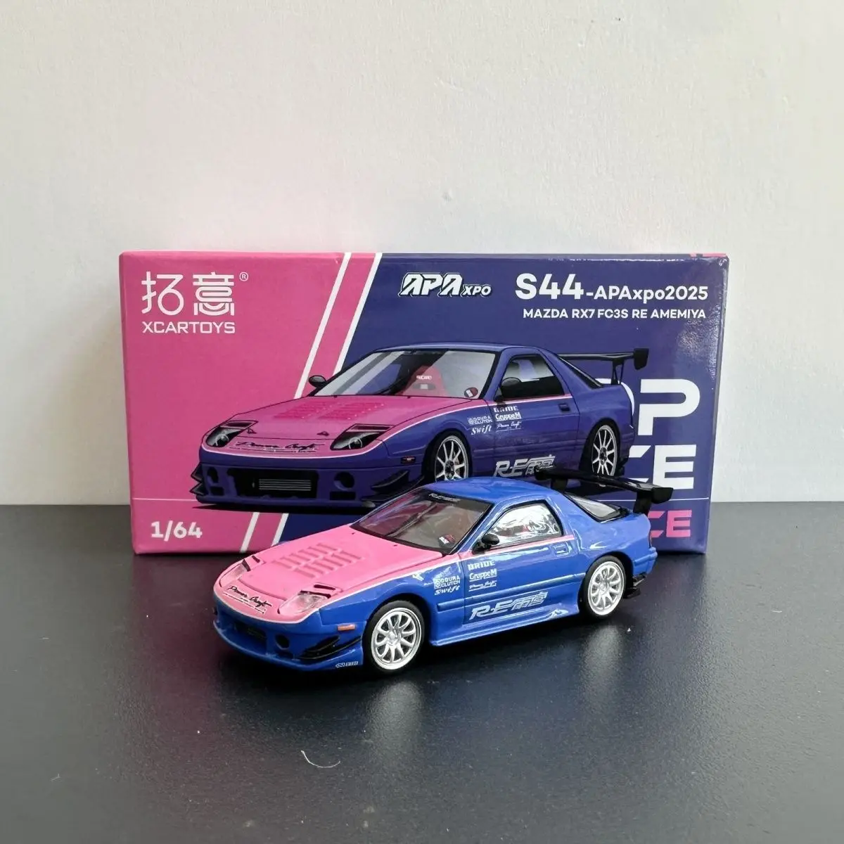 

XCARTOYS 1:64 Alloy Mazda RX-7 FC3S Re-amemiya Foshan Limited Edition Collectible Car Model Exquisite decorative gifts