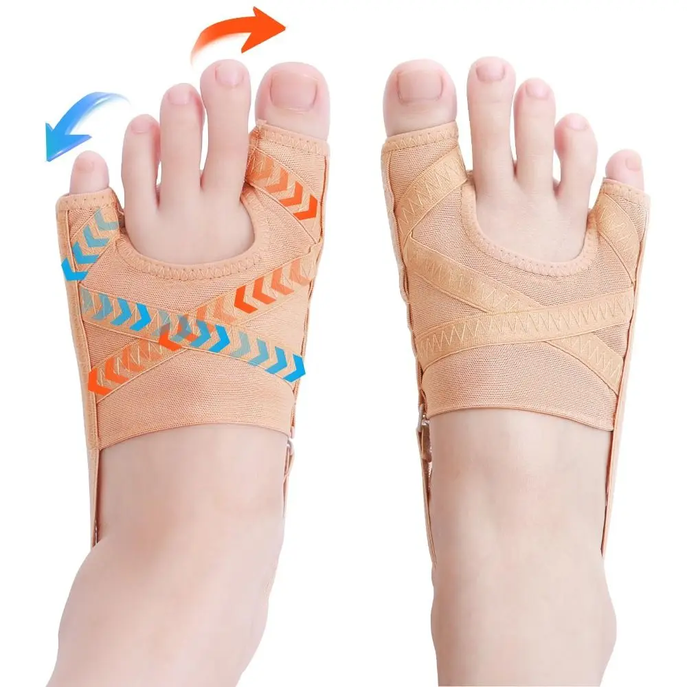 Breathable Toe Separators Progressive Correction Adjustable Strap Bunion Corrector 24/7 Wearable Non-Slip Split-Toe Socks