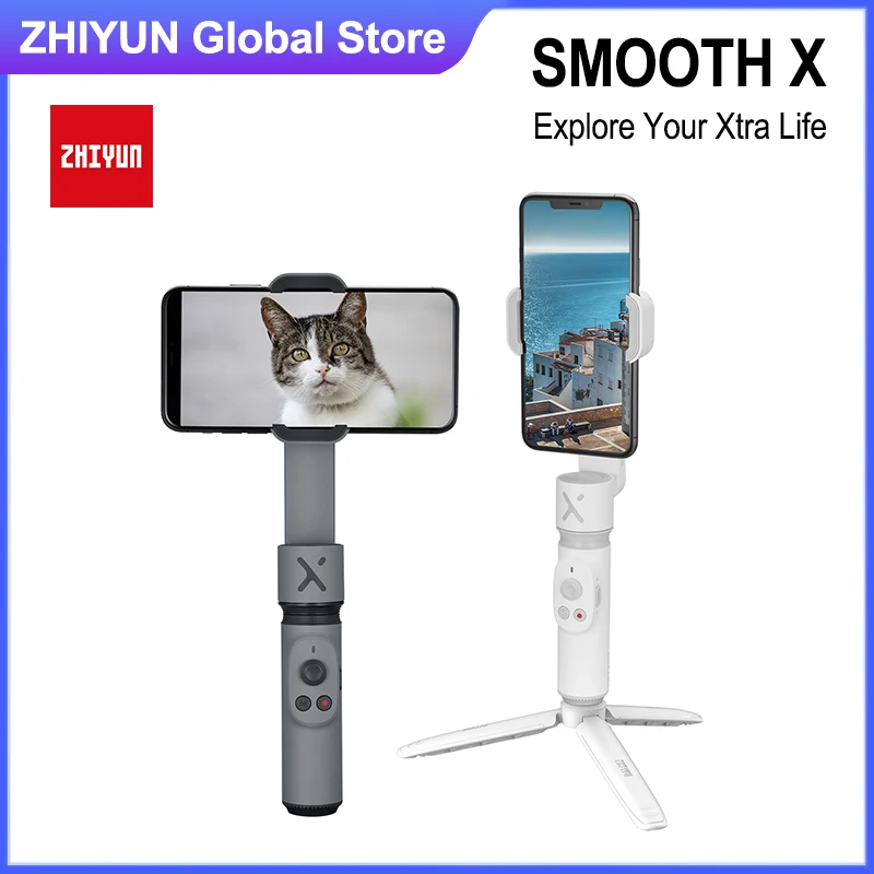 

USED Zhiyun Smooth X 2-Axis Phone Stabilizer Handheld Gimbal with Selfie Stick for iPhone Android Xiaomi/Samsung (Open Box)