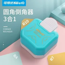 Three and One Fillet Cutter R4 R7 R10 Circular Design Paper Punch Album Paper Card Punching Machine Office Binding Supplies