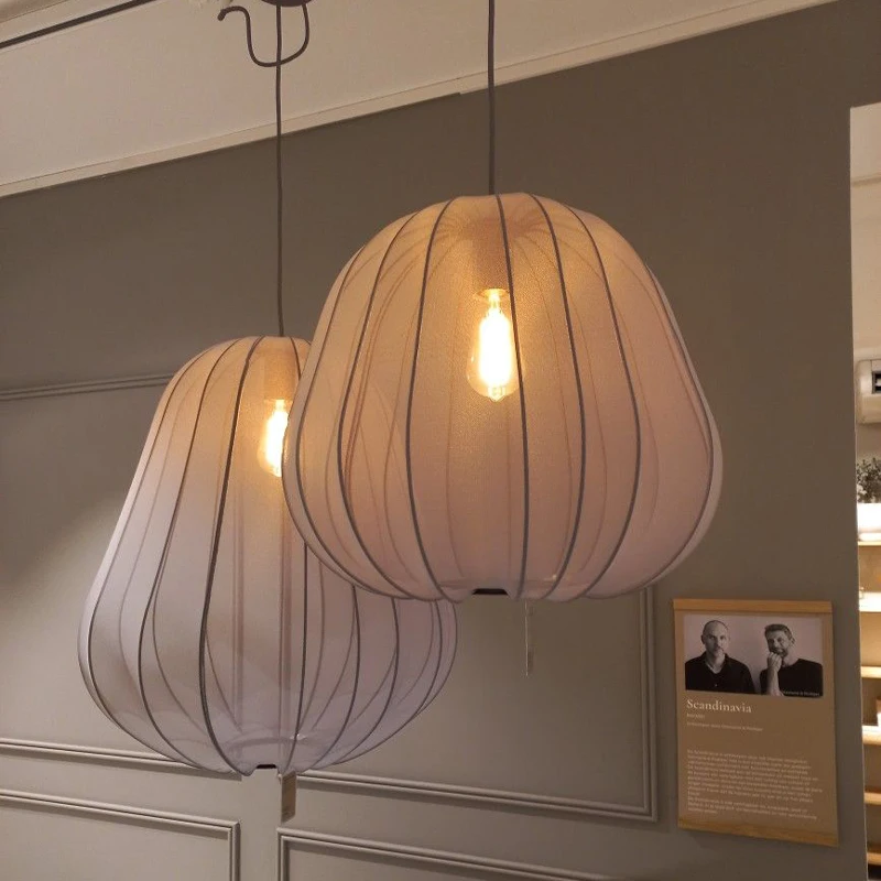 Nordic Creatieve Kroonluchter Lantaarn Moderne Ballon Hanger Woonkamer Slaapkamer Trap Gangpad Restaurant Stof Lamp