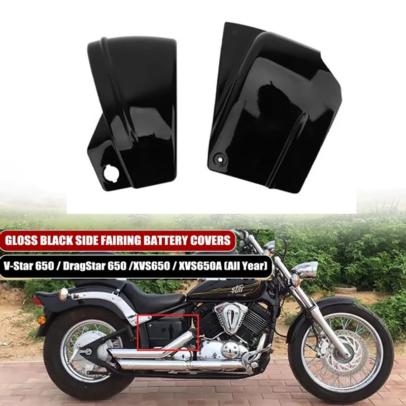 Battery Fairing Cover For-Yamaha Dragstar V-Star XVS650 XVS 650 650A Vstar Drag Star Classic Battery Protection Guard