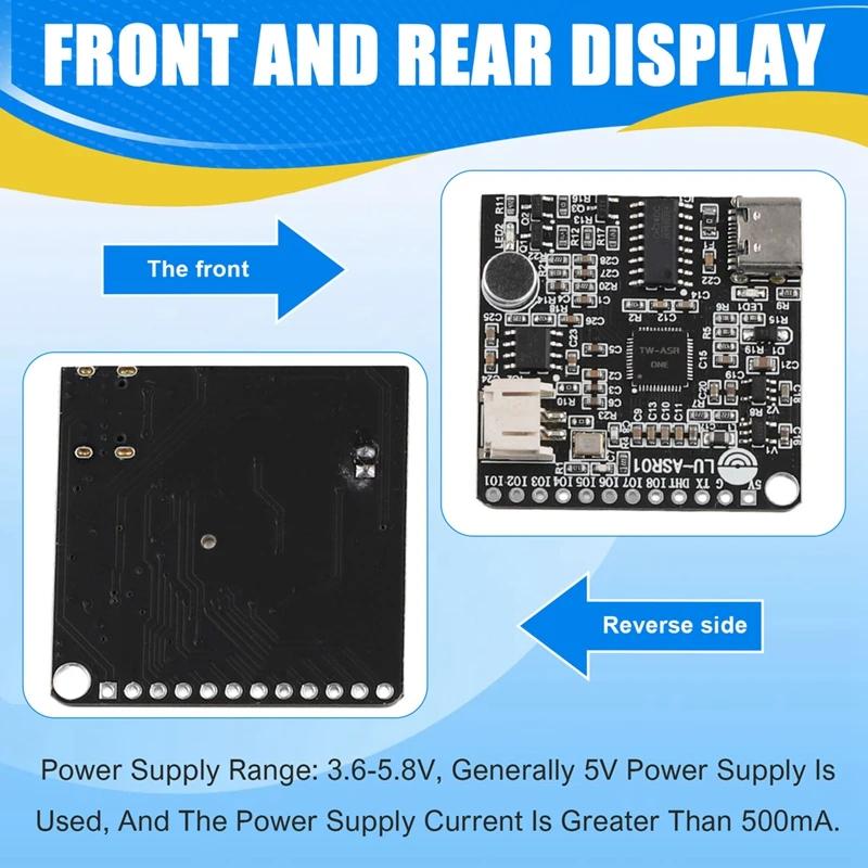 FFYY-LU-ASR01 Intelligent Speech Recognition Module Offline Recognition Customized Phrase LD3320 One Click Burning Module