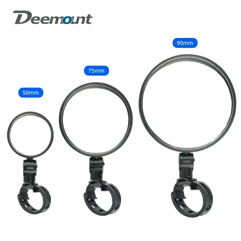 95/75/50mm Convex Mirror Bicycle Handlebar Mount Rear View Acrylic Lens Wide Scope High Definition Back Sight Reflector