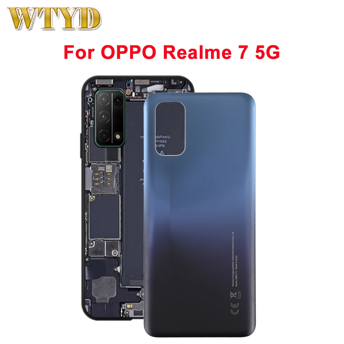 Battery Back Cover For OPPO Realme 7 5G RMX2111 Mobile Phone Repair Replacement Parts