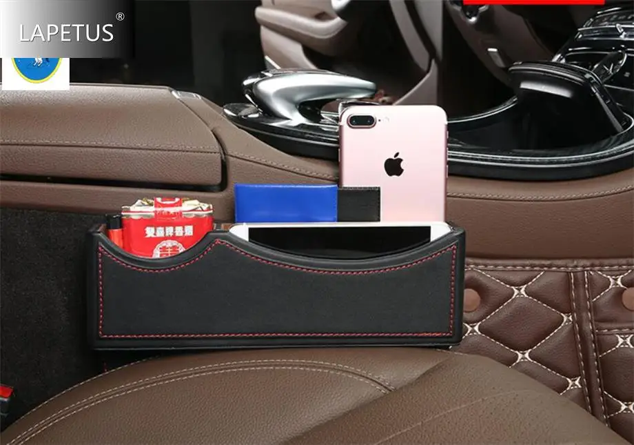 Car Accessories Side Seat Container Storage Multi-grid Box Phone Tray Accessory Cover Kit 1 Pcs Fit For Audi Q3 Q5 Q7