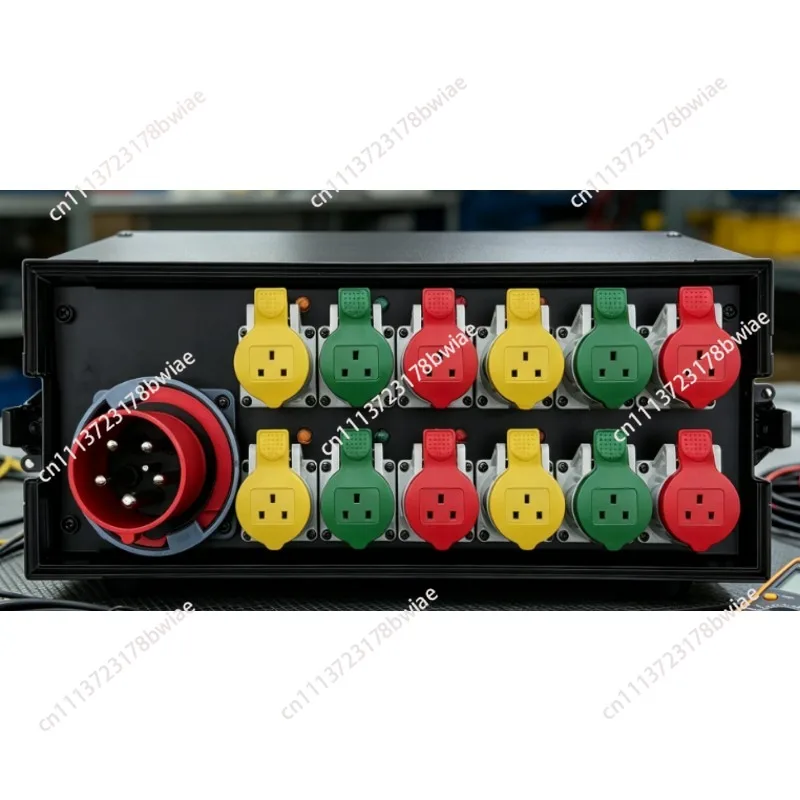 12 way 24 way 16A water-proof power supply stra-ight through box, aviation plug distribution cabinet, stage silicon box