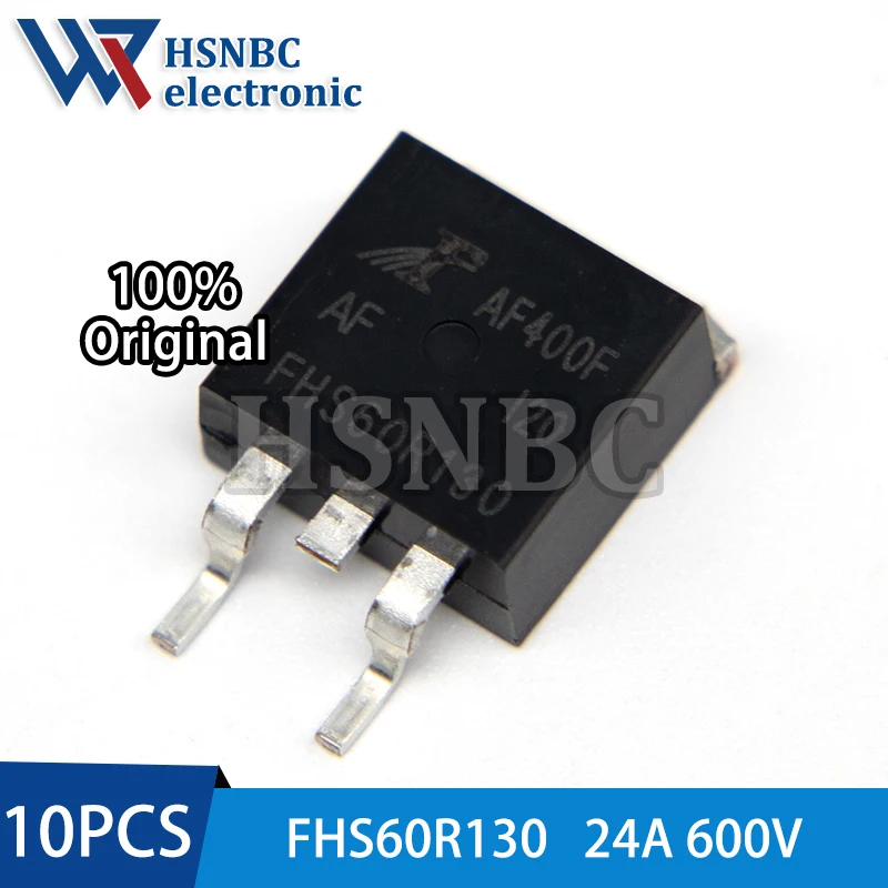 10PCS FHS60R130 60R130 FHS60R130AF TO-263 24A 600V Super Junction Power MOSFET Transistor 100% New Original