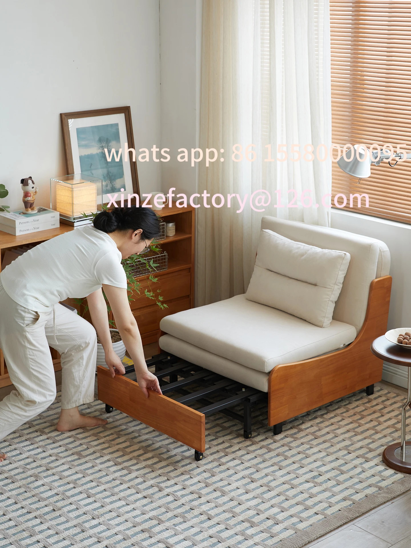 Customizable sofa bed foldable dual purpose pump