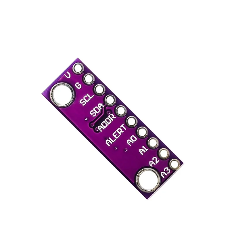 I2C ADS1115 16 Bit ADC 4 channel Module with Programmable Gain Amplifier RPi Blue / Purple Board