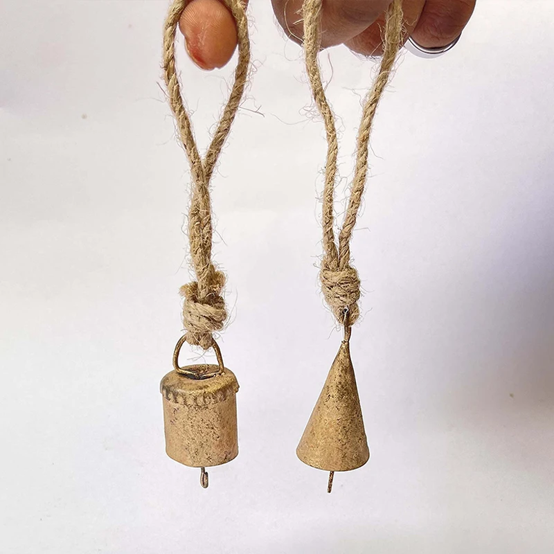 1pc Rustic Vintage Bell 5cm Indian Tin Bell Christmas Decor Pendants Copper Bells Wall Hanging Pendant Party Decorations