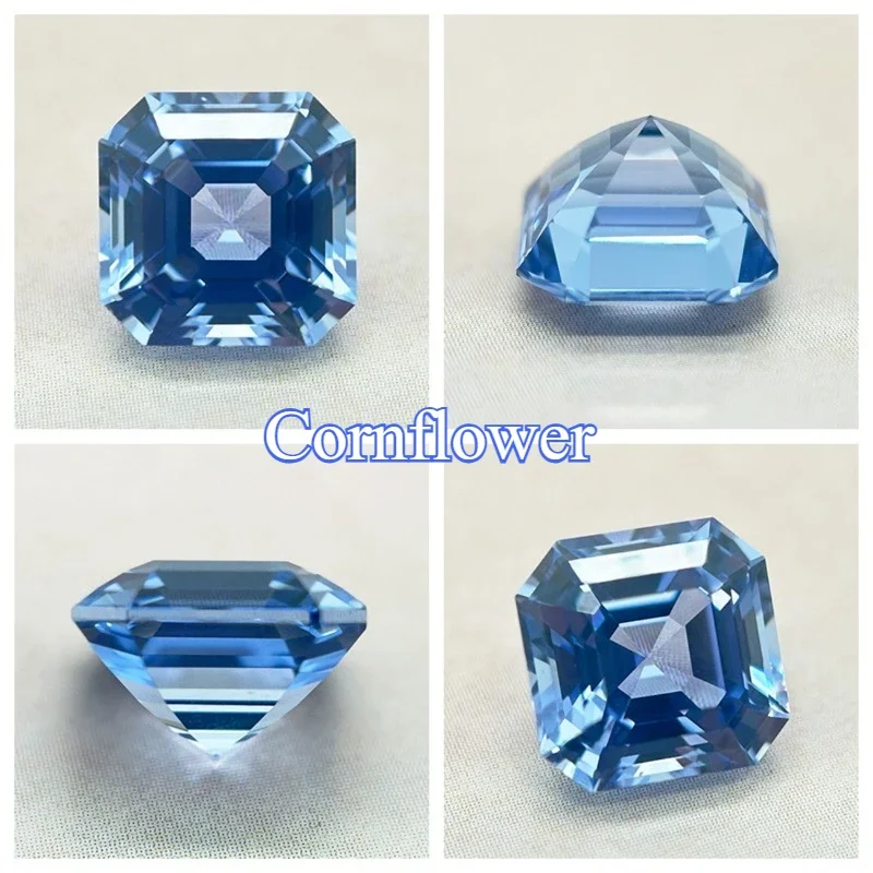 Hochwertiger Laborgezüchteter Saphir in Pink, Asscher-Schliff, Edelstein für DIY-Schmuckherstellung, Hauptmaterialien wählbar, mit Zertifikat – Detail 10