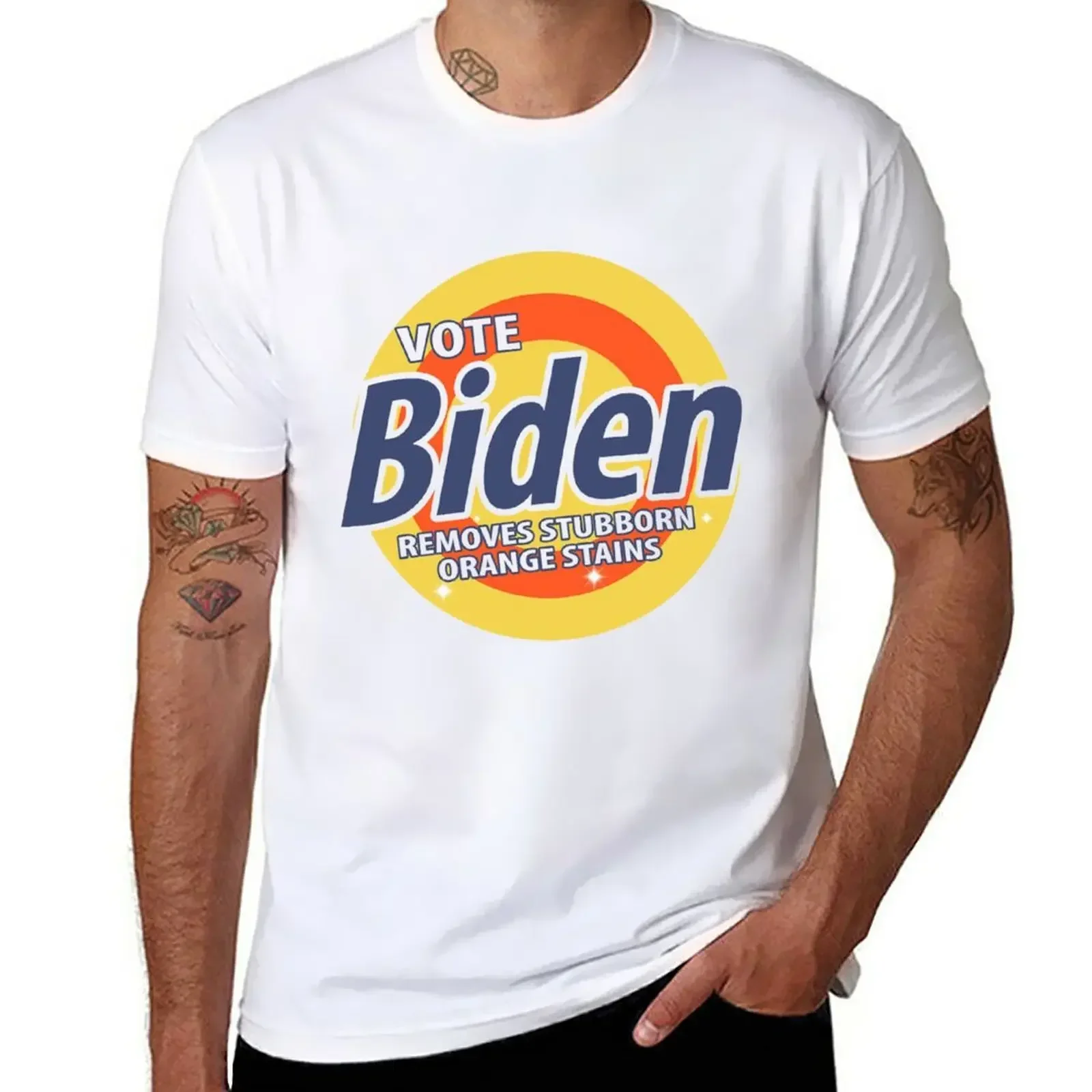 Vote Biden - Removes Stubborn Orange Stains T-Shirt customizeds plain korean fashion black t shirts for men