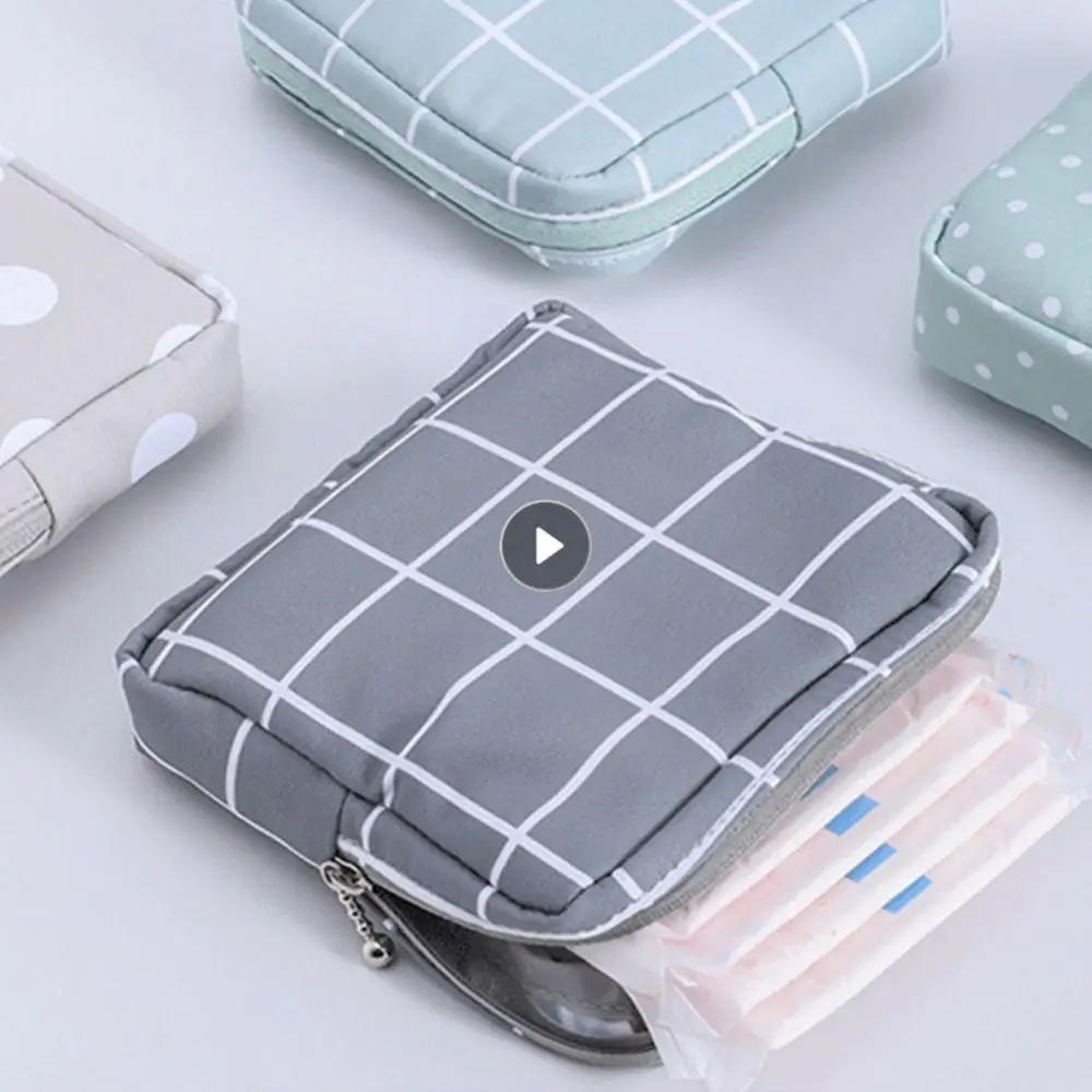 Women Portable Sanitary Pads Storage Bag Tampon Pouch Napkin Cosmetic Bags Organizer Ladies Makeup Bag Girls Hygiene Pad Bag