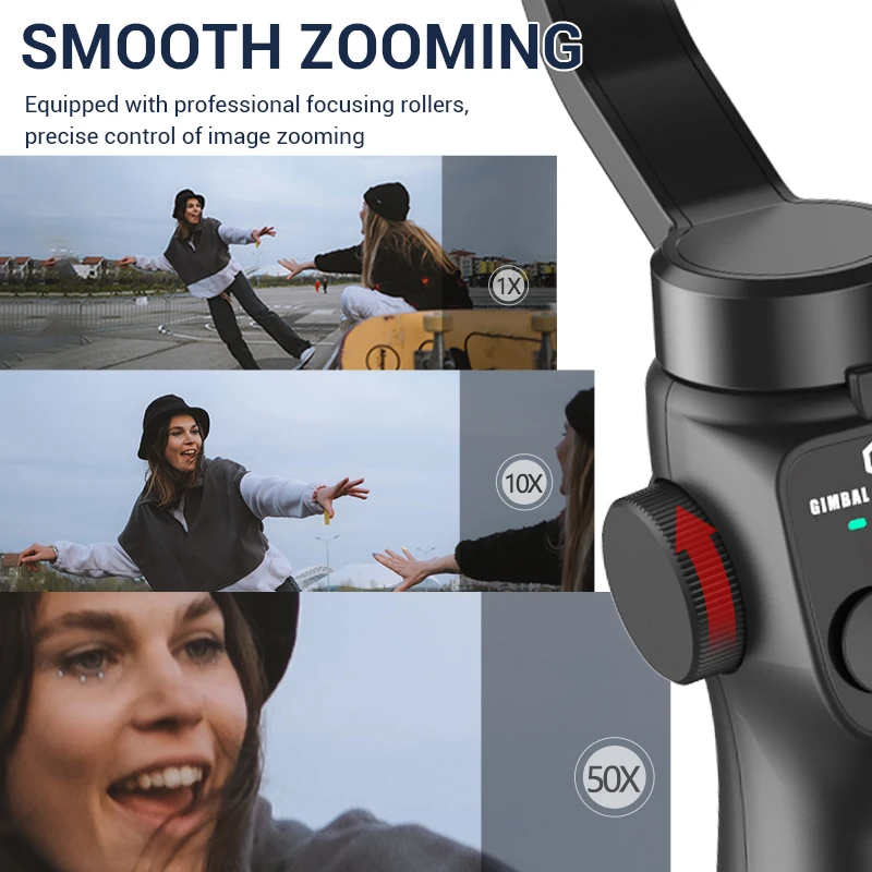 COOL DIER 2024 New F10 3 Axis Anti Shake Handheld Gimbal Stabilizer Phone Video Record Vlog Stabilizer For iphone 15 Smartphone