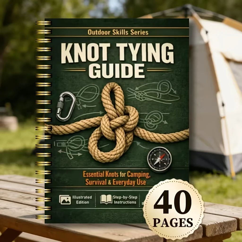 New Step by Step Illustrated Outdoor Survival Knot Bible Camping Hiking Complete Knot Guide Daily Home