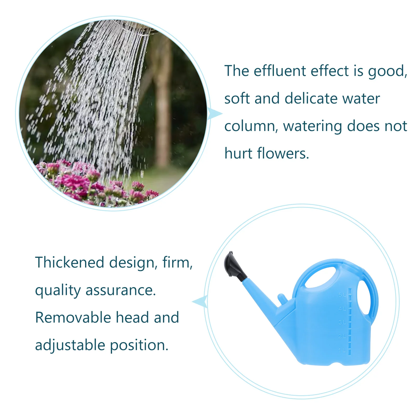 

Plastic Watering Pot Large Capacity Long Spout Ergonomic H PP Material Garden Kettle Flowers Succulent Gifts