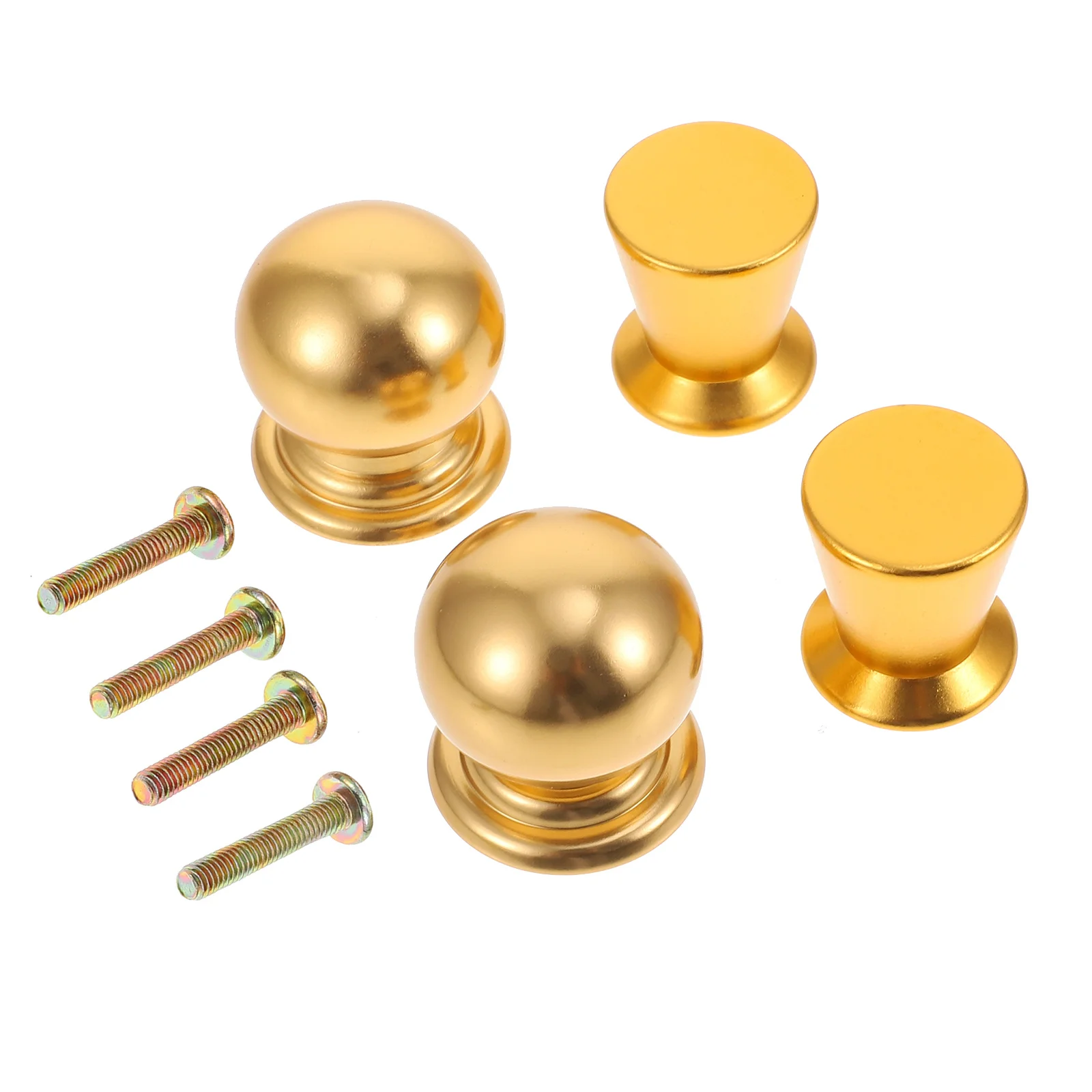 

4Pcs Gold Small Cabinet Pull Handles Aluminum Alloy Drawer Handle Knobs Wardrobe Furniture Accessories Durable Corrosion