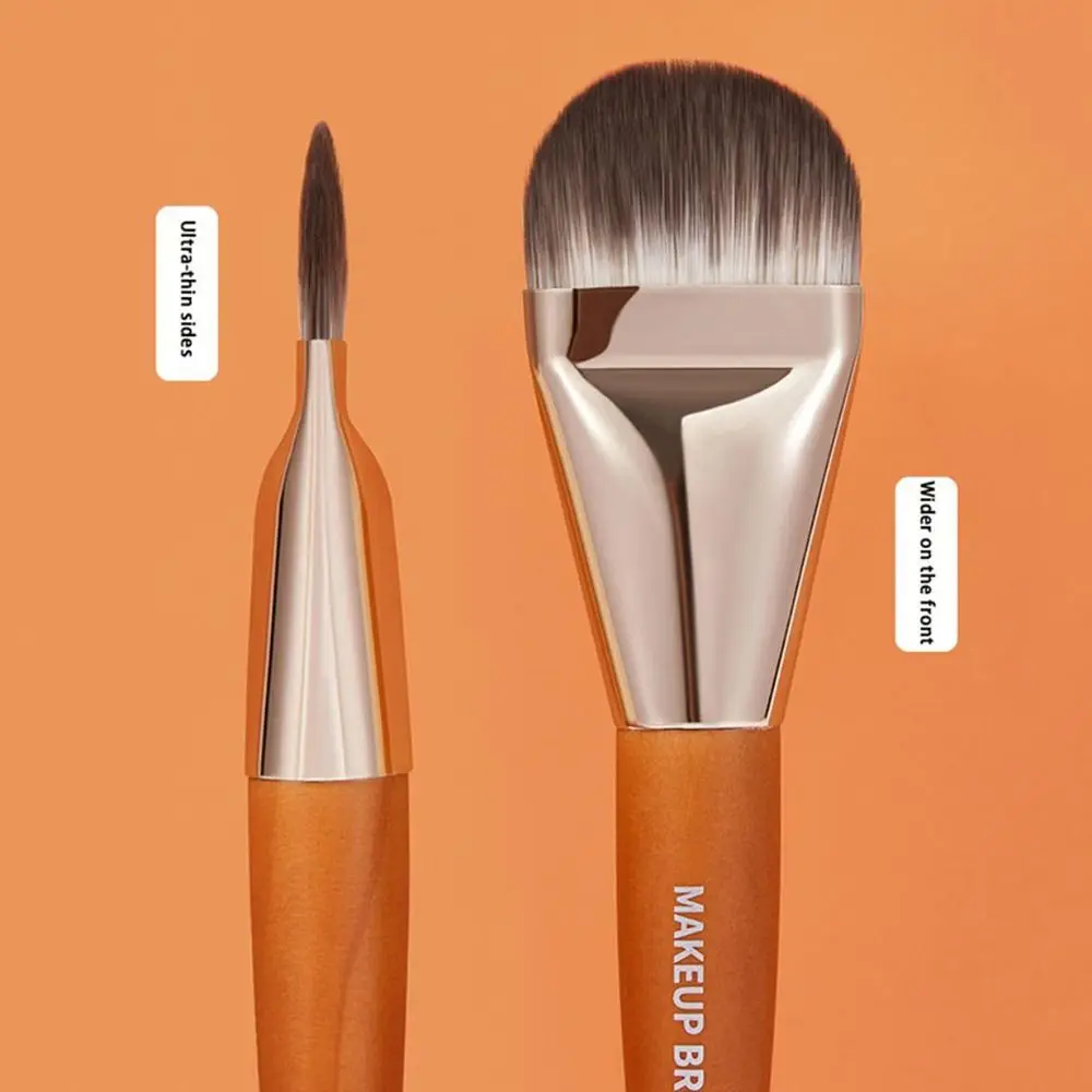 Kabuki Brush Professional Tongue Shape Liquid Foundation Brush Ultra-thin Wooden Handle BB Cream Makeup Brush Soft Widen Women