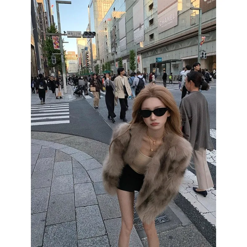 

Women Plutonium Anti-fox Fur Faux Fur Coat New Early Spring Short Coat Top Warm Comfortable Fashion Winter Jacket for Women
