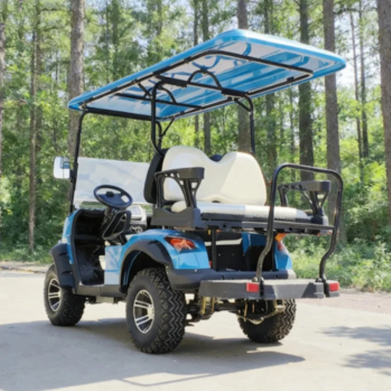 

New Style 5KW Club Lithium Battery Golf Buggy Off Road Electric Golf Cart Off-Road Tires Front Bumper Touch Screen Multi - Media