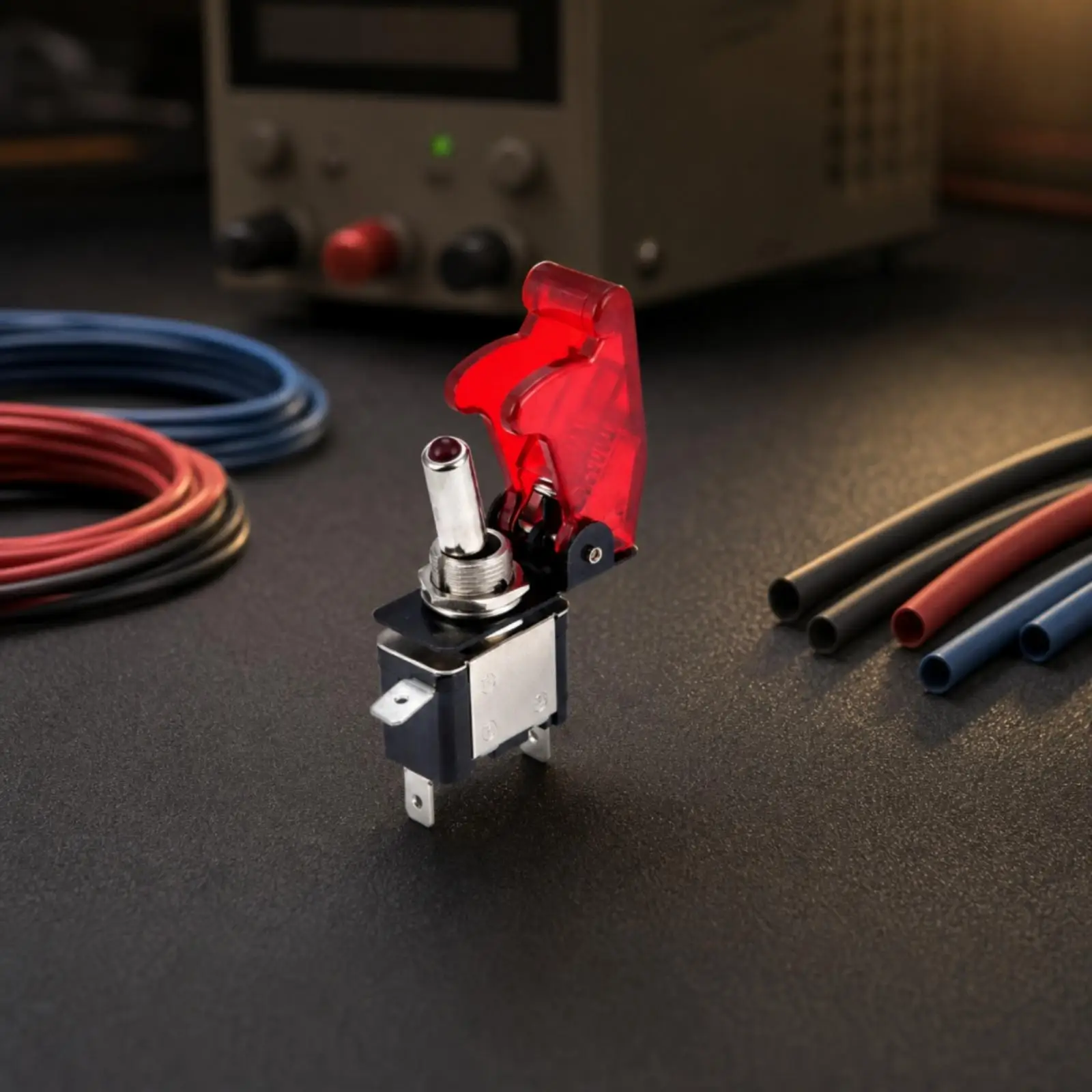 Heavy Duty 12V Car Switch with Metal Lever and Threaded Mount for Auxiliary Lighting and Fog Lamps