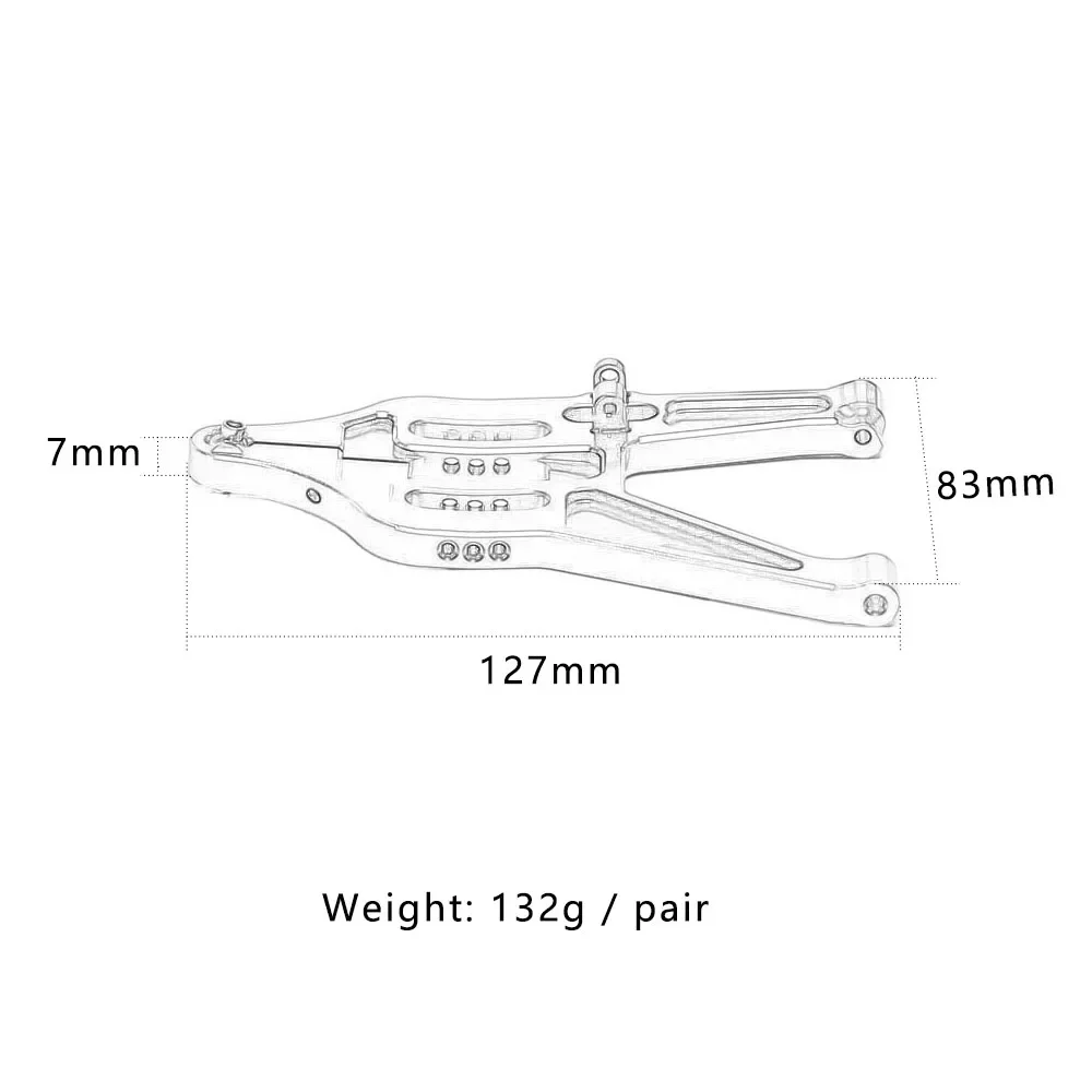 Aluminum #8533 Front Hem Suspension Arm Lower A-Arm for RC Crawler Traxxas 1/7 UDR Unlimited Desert Racer 85076-4 Accesorios