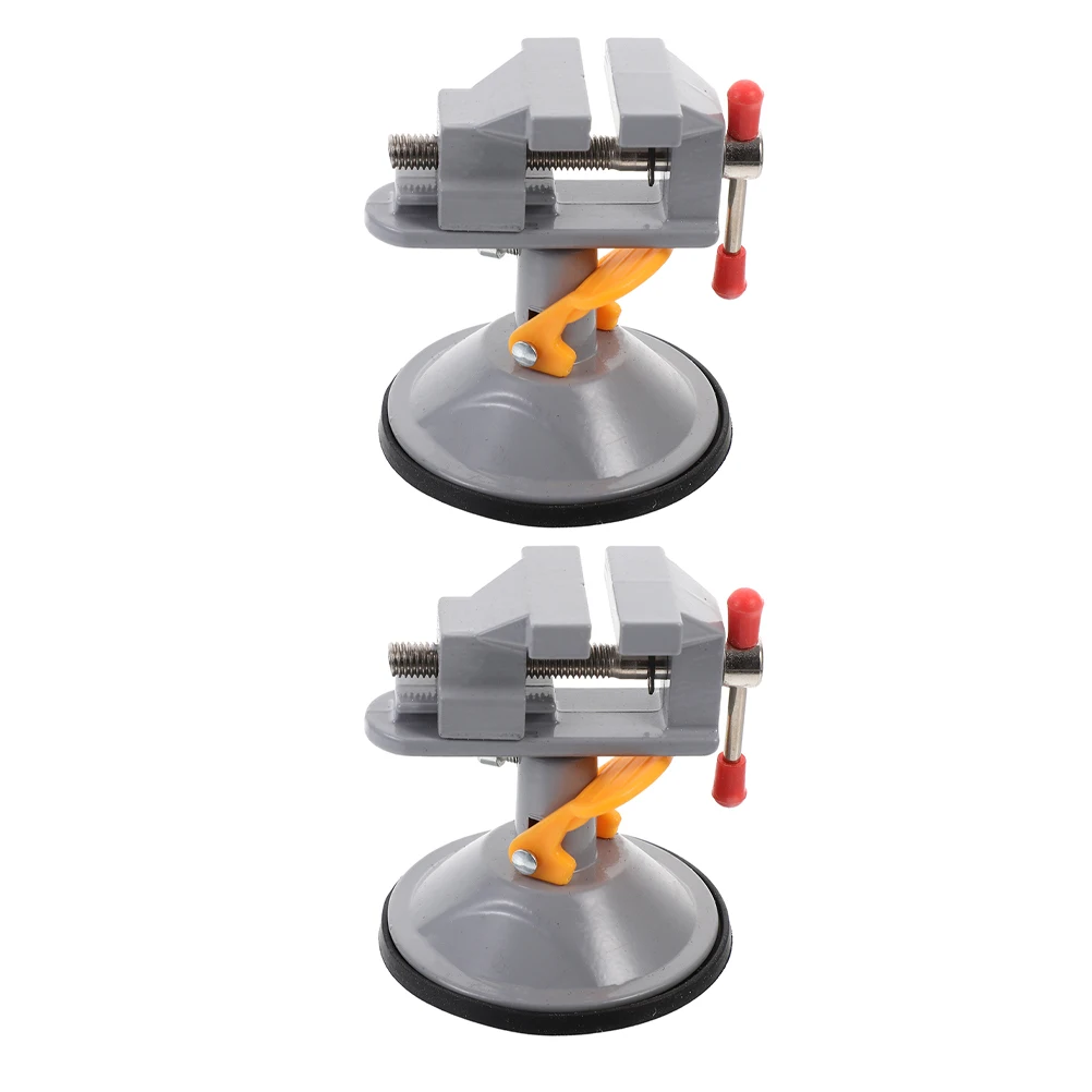 

2Pcs Mini Suction Vise 360 Rotating Clamp for Precision Work Jewelry Making Woodworking Portable Bench Tool Mini Vise