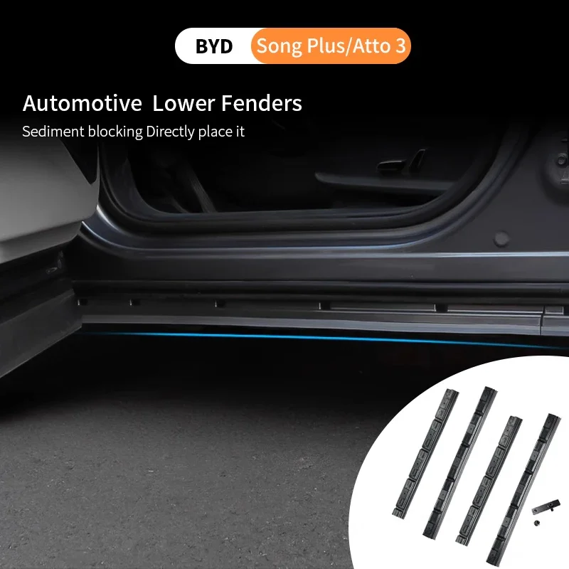 

For BYD Atto 3 Seal U Song Plus Dm-i Ev 2021-2025 Car Body Mud Flaps Splash Guards Seal Exterior Decoration Car Accessories