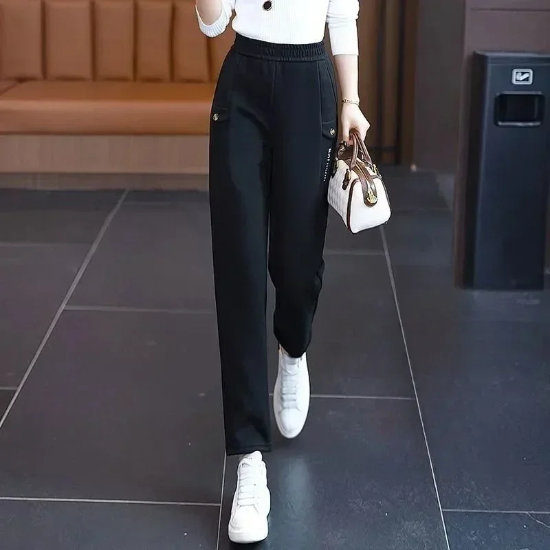 

Loose High Waist Pants for Women Autumn Winter Baggy Woman Trousers Quality Harajuku Elastic Trends 2025 New In Korean Fashion G