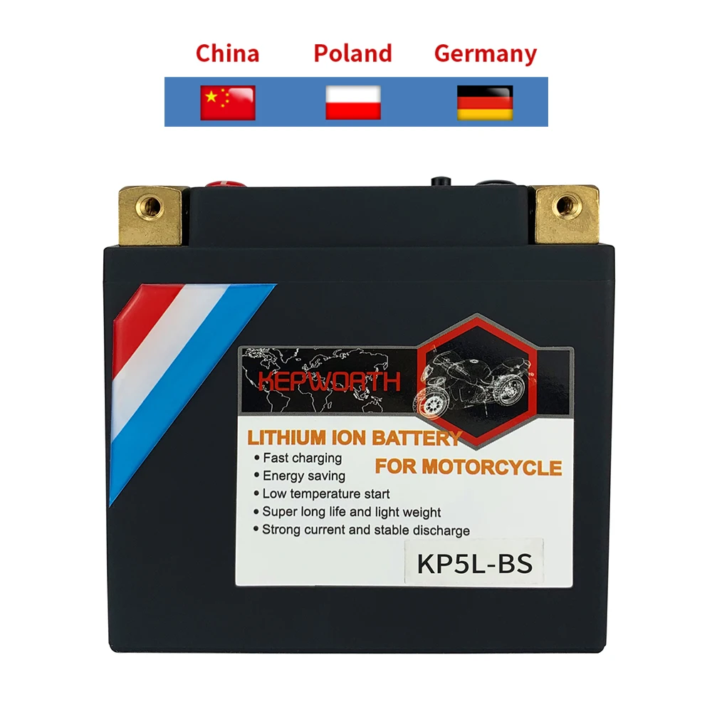 

KP5L-BS High Performance - Maintenance Free - Sealed LiFePO4 Motorcycle Battery Replacement For Honda YUASA Yamaha ETX5LBS Etc.