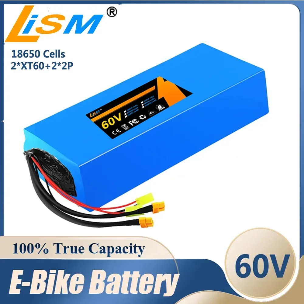 100% true capacity 60V 16S5P 20Ah Lithium ion Battery Battery 60V 1800W Battery Free delivery18650