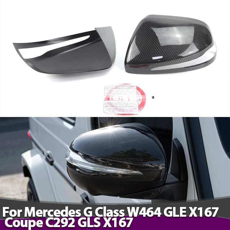 

Real Carbon Fiber Rearview Mirror cover Cap add-on sticker for Mercedes Benz G Class W464 GLE X167 Coupe C292 GLS X167 LHD