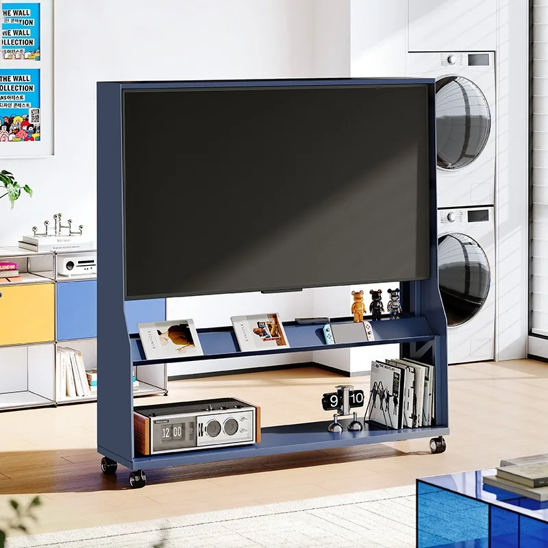 Removable TV Stand TV Cabinet with Floor Pulleys, Art TV Rack Hanger Fits 32-65 Inch Television