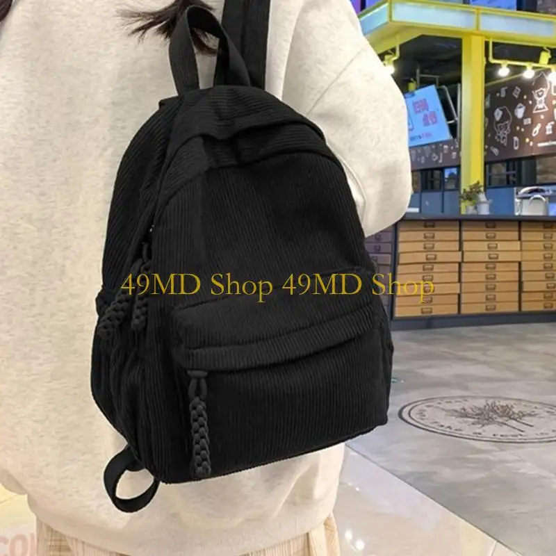 49MD BOOK BAG for Student Girl Backpack Backweight School Bag Solid Color Rucksack
