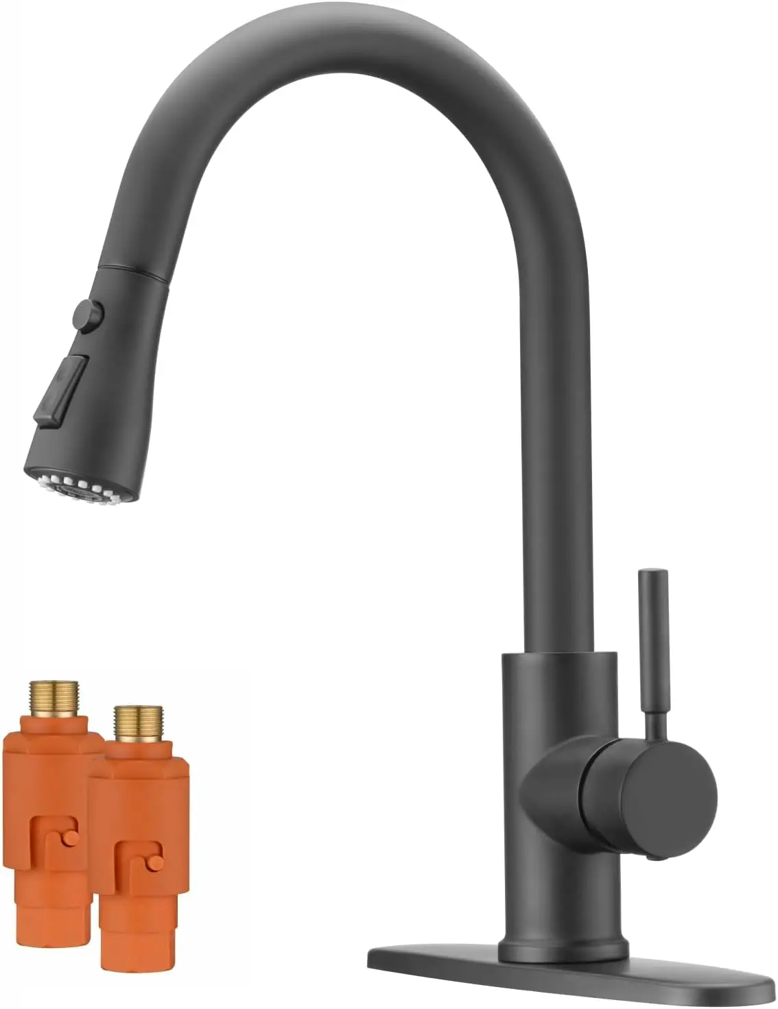 

Матовый черный выдвижной смеситель для кухонной мойки с бесплатным фильтром для воды, модель RB1073