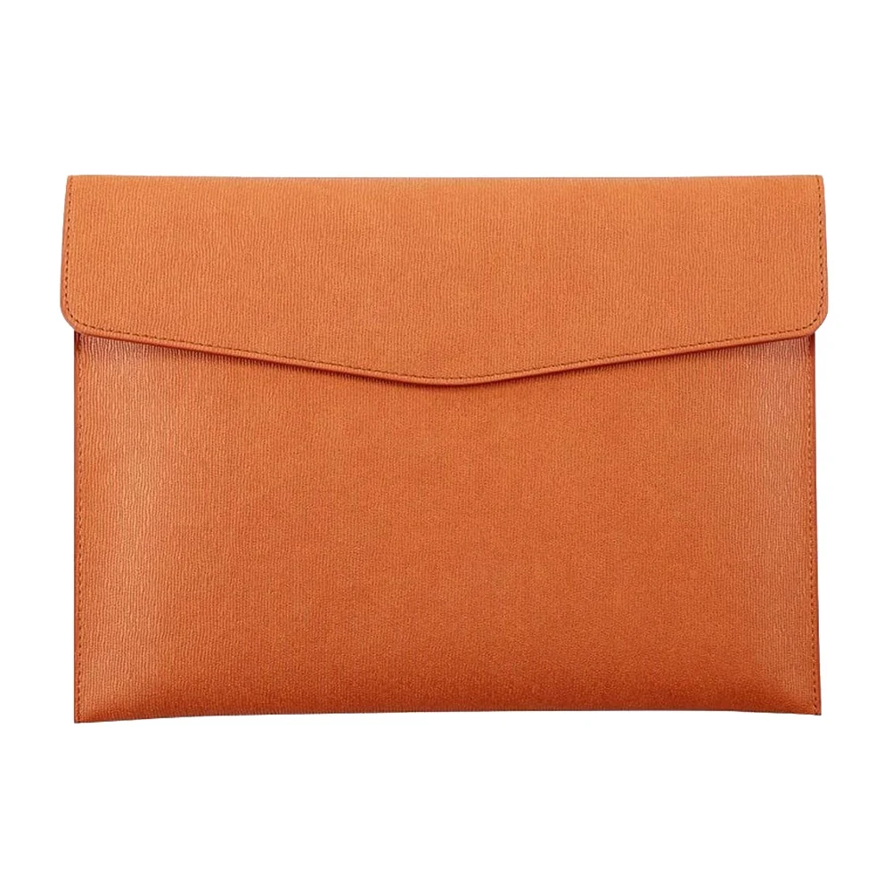A75K PU Leather A4 File Folder Document Holder Waterproof Portfolio Envelope Folder Case with Snap Closure(Brown)