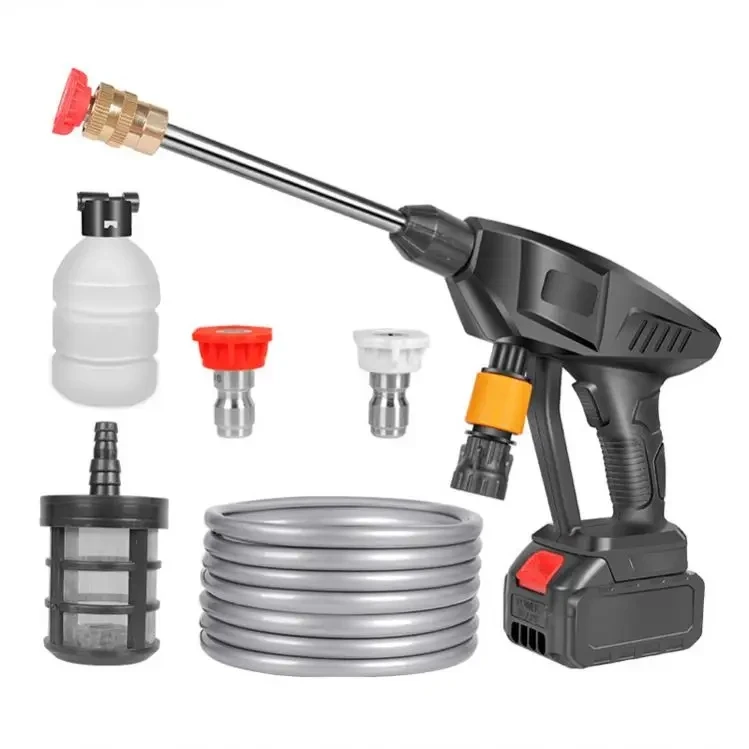 

Wireless Portable High-pressure Car Wash Kit Car Cleaning Gun Cleaning Kit Orange Plastic Kit