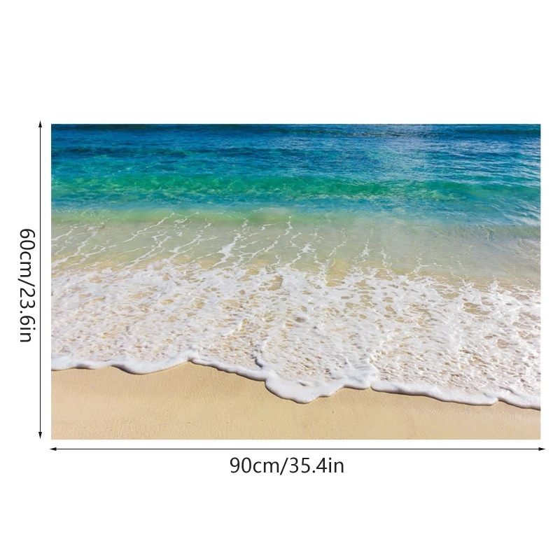 Adesivo per pavimento 3D Ocean Beach carta da parati per acqua di mare decalcomania murale autoadesiva