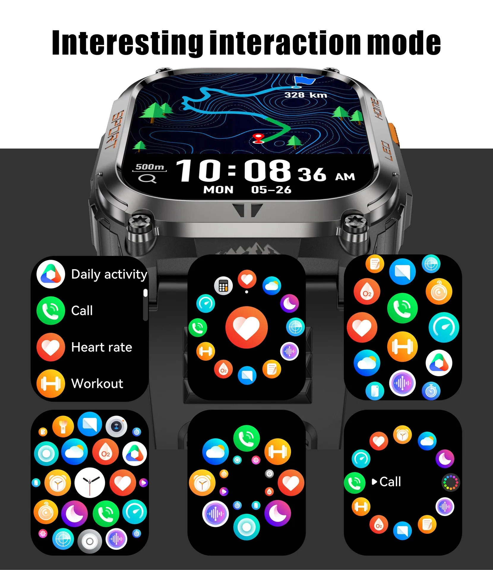 For Ulefone Armor 29 Pro 29 Ultra 28 Pro 34 33 x32 X16 X31 Outdoors Smart Watch GNSS Compass Sport LED Flashlight Smartwatch