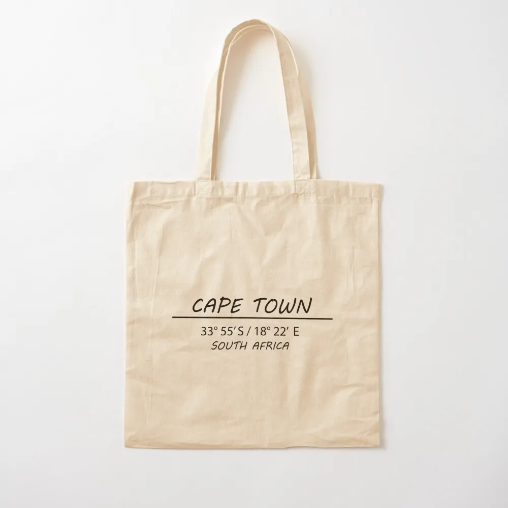 Cape Town Coordinates Tote Bag bags woman 2025 tote bags men Canvas Tote Bag