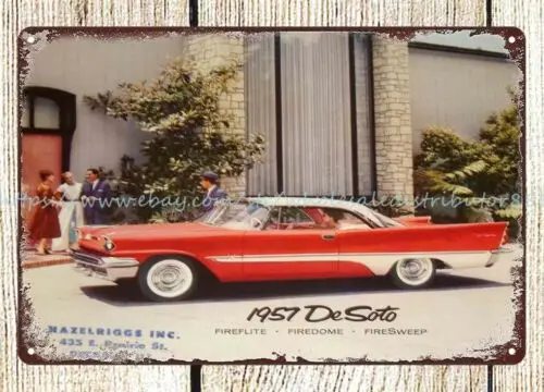 1957 DeSoto 57 Fireflite Firedome metal tin sign reproduction metal signs