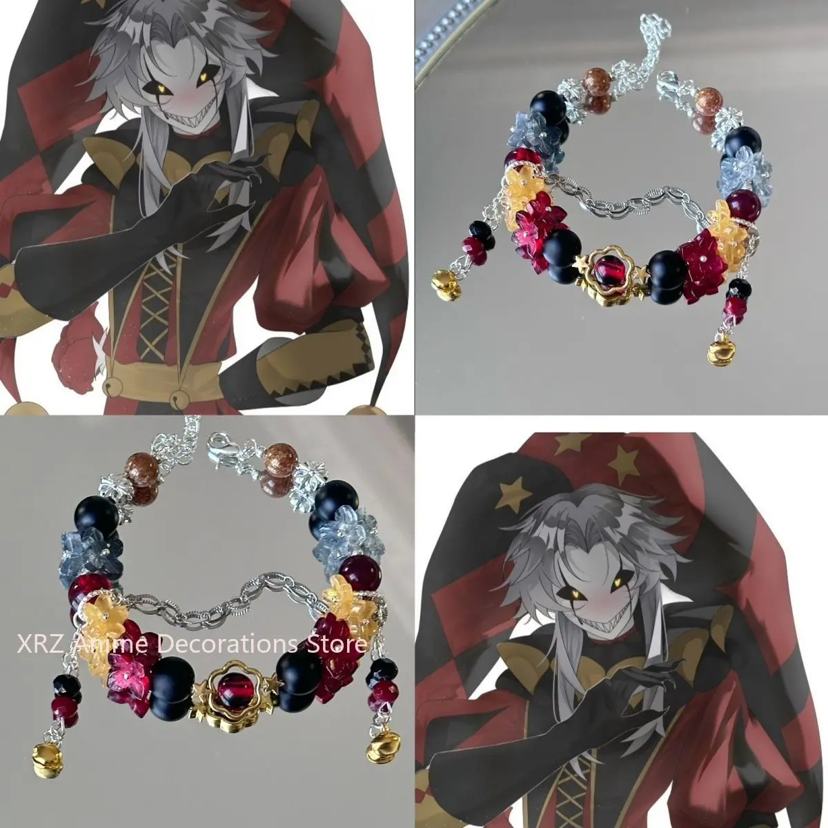 Pulsera de Pierrot de The Freak Circus, diseño de dibujos animados, estilo anime, personalidad y moda, regalo de vacaciones para familiares y amigos, regalo de cumpleaños