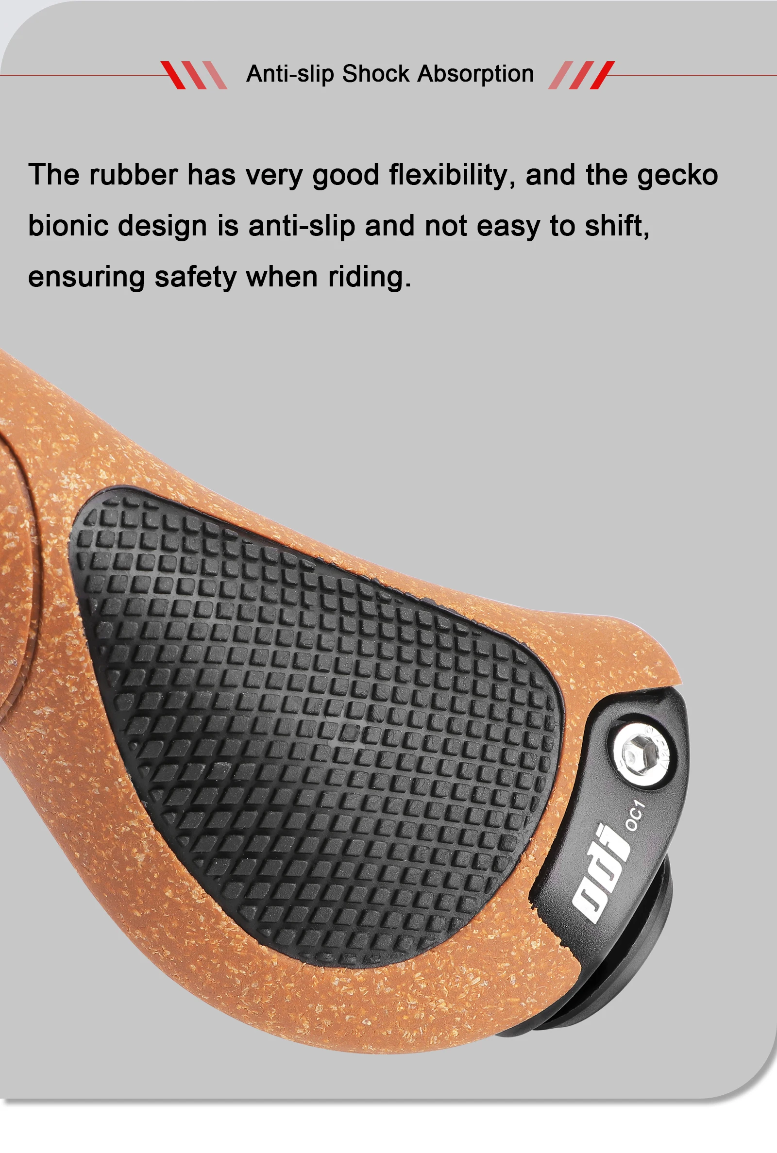 ODI OC1 Fahrrad Ergonomische Eichengriffe MTB Große Pad Fahrradlenkerabdeckung Anti-Rutsch-Griffe Radfahren Gummiballgriff Zubehör – Detail 7